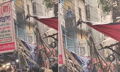 ভূমিকম্পে আরমানিটোলার পাঁচ তলা ভবনের একাংশে ধস