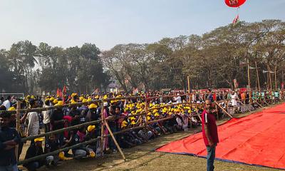 তারেক রহমানের প্রথম জনসভায় উত্তাল যশোরের উপশহর, প্রস্তুত মঞ্চ