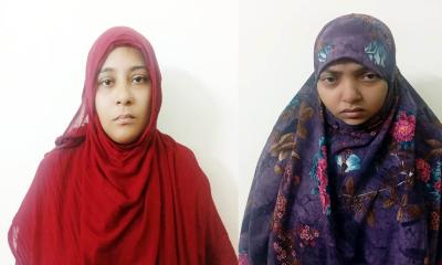 বরিশালে ১৬ কেজি গাঁজাসহ দুই নারী আটক