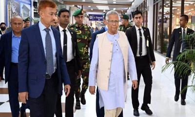 ইতালির উদ্দেশ্যে ঢাকা ছাড়লেন প্রধান উপদেষ্টা
