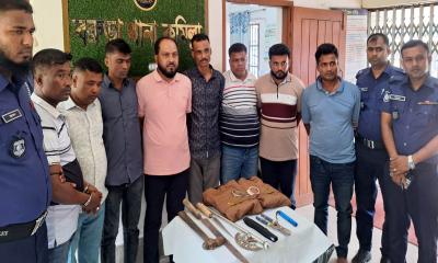 কুমিল্লায় ডিবি সেজে গরু ডাকাতির প্রস্তুতি, অস্ত্রসহ গ্রেপ্তার ৮