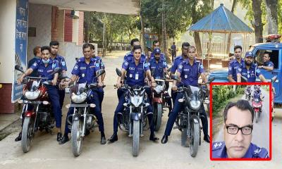 ফরিদপুরে পুলিশ মহড়ায় হেলমেটহীন চালক নিয়ে বিতর্ক