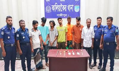 কালিয়াকৈরে ডাকাতির প্রস্তুতিকালে ৭ ডাকাত আটক