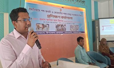 সোনারগাঁয়ে পশুর চামড়া সংরক্ষণে প্রশিক্ষণ কর্মশালা ও লবণ বিতরণ