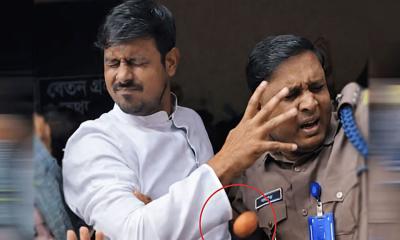 রাজধানীর হাবিবুল্লাহ বাহার কলেজে লঙ্কাকাণ্ড: ফের ডিম হামলার শিকার নাসীরুদ্দীন পাটওয়ারী