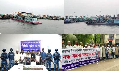 বরিশালে অবৈধ বালুমহলে নদী ভাঙনের ঝুঁকি