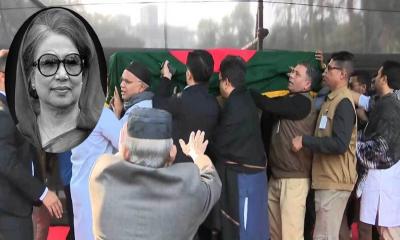 বেগম খালেদা জিয়ার জানাজা শেষে চলছে মরদেহ দাফনের প্রস্তুতি