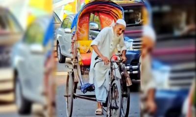 ৭০ বছর বয়সেও শক্তি ফুরোলেও থামে না রিকশার প্যাডাল