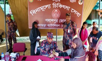 মাটিরাঙ্গায় ৪০ বিজিবির মানবিক সহায়তা ও চিকিৎসা সেবা প্রদান