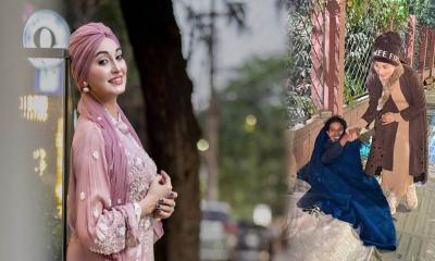 শীতের রাতে কম্বল নিয়ে ছিন্নমূল মানুষের পাশে চিত্রনায়িকা রাজ রিপা