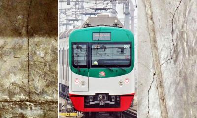 ভূমিকম্পে মেট্রোরেলের ৬ স্টেশনে ফাটল