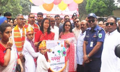 নাটোরে বর্ণাঢ্য আয়োজনে বর্ষবরণ, শোভাযাত্রা ও সংস্কৃতিতে মুখর জেলা