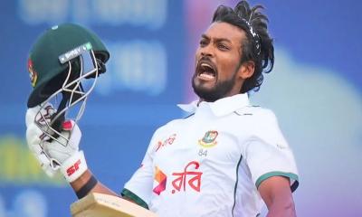 টেস্ট ক্যারিয়ায়ের নবম সেঞ্চুরি তুলে নিলেন শান্ত