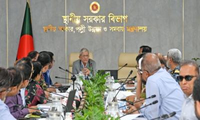 জলাবদ্ধতা নিরসনে কার্যকর পদক্ষেপ নিতে স্থানীয় সরকার মন্ত্রীর নির্দেশ 