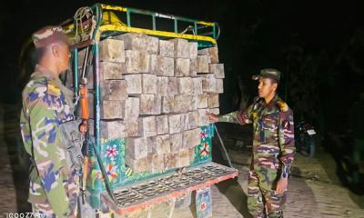 দীঘিনালায় সেনাবাহিনীর অভিযানে অবৈধ গোদা কাঠ জব্দ