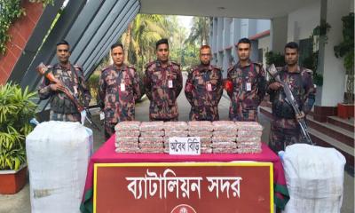 দৌলতপুরে বিজিবির অভিযানে ৮ লাখ টাকার মাদক ও চোরাচালানী মালামাল জব্দ