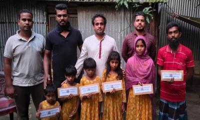 হতদরিদ্র ভ্যানচালকের ৬ মেয়ের পড়ালেখার দায়িত্ব নিলেন কৃষকদল নেতা
