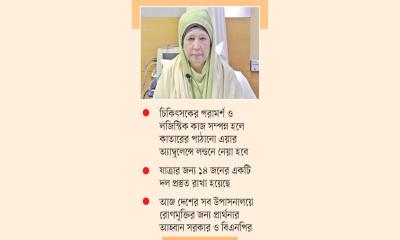 খালেদা জিয়াকে নেয়া হচ্ছে লন্ডন