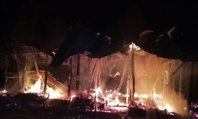 রাজস্থলীতে আগুনে পুড়ে ছাই বসতবাড়ি, নিঃস্ব পরিবার