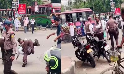 গুলিস্তানে হাতাহাতি করা ২ ট্রাফিক কনস্টেবল সাময়িক বরখাস্ত