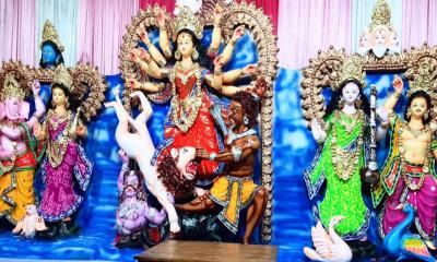 ষষ্ঠী পূজার মাধ্যমে কেন্দুয়ায় দুর্গাপূজার আনুষ্ঠানিকতা শুরু