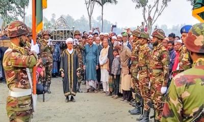 সুদানে নিহত কুড়িগ্রামের দুই বীর সেনার দাফন সম্পন্ন