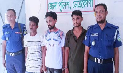 কলমাকান্দায় টাপেন্টাডল ট্যাবলেটসহ আটক ৩