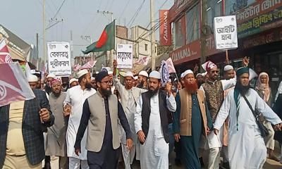 নাগরপুরে হাতপাখা প্রতীকের প্রার্থীর গণমিছিল