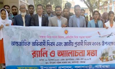 পলাশবাড়ীতে আন্তর্জাতিক অভিবাসী দিবস এবং জাতীয় প্রবাসী দিবস পালিত