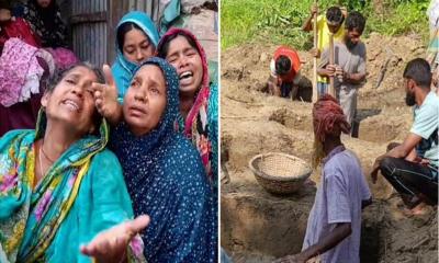 পাশাপাশি ৫ কবরে শায়িত মা, তিন সন্তান ও ভাই