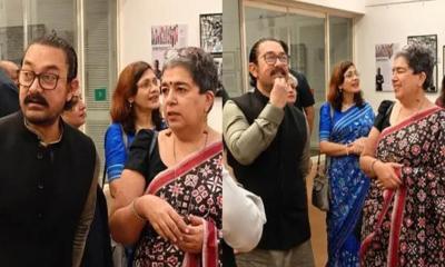 রীনা দত্তের চিত্রপ্রদর্শনীতে হঠাৎ হাজির আমির খান, ভক্তদের প্রশংসা