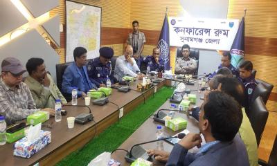 সুনামগঞ্জে নবাগত পুলিশ সুপারের সাথে গণমাধ্যম কর্মীদের মতবিনিময়