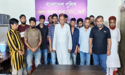 ফেনীতে ১৫ জুয়াড়ি গ্রেপ্তার