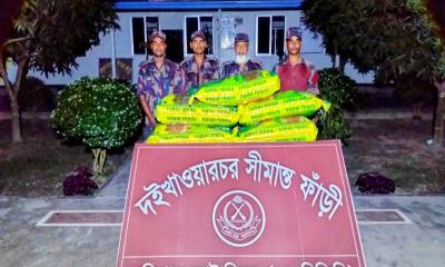 কুড়িগ্রাম সীমান্তে বিজিবির অভিযানে প্রায় ৩২ লাখ টাকার ভারতীয় চোরাচালানি পণ্য জব্দ