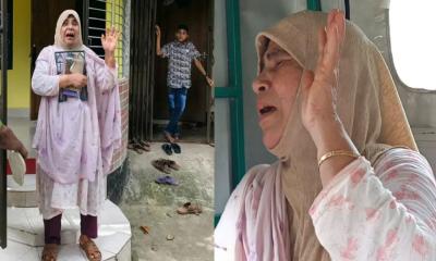কোরআন বুকে জড়িয়ে বাড়ি থেকে বেরিয়ে গেলেন মা