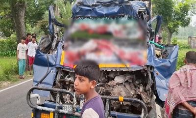 দাঁড়িয়ে থাকা ট্রাকে পিকআপের ধাক্কা, চালকসহ নিহত ৪