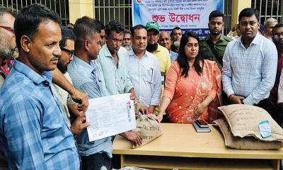 সরিষাবাড়ীতে কৃষকদের মাঝে বিনামূল্যে আমন বীজ ও সার বিতরণ