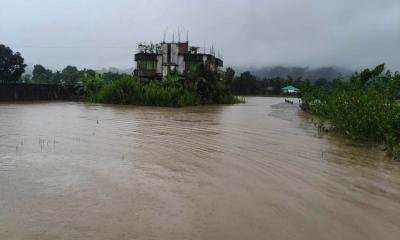 টানা বর্ষণে খাগড়াছড়ির নিম্নাঞ্চল প্লাবিত, ঝুঁকিতে শত শত পরিবার