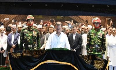 সাবেক স্পিকার জমির উদ্দিন সরকারকে প্রধানমন্ত্রীর শেষ শ্রদ্ধা