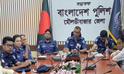 মৌলভীবাজারে নবাগত পুলিশ সুপারের সাথে সাংবাদিকদের মতবিনিময় সভা
