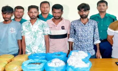 রাজশাহীতে ২ হাজারের বেশি ইয়াবা ও ১৫ কেজি গাঁজাসহ গ্রেপ্তার ৫