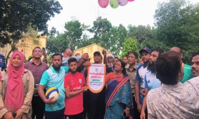 কুড়িগ্রামে মাদকবিরোধী ভলিবল টুর্নামেন্টের উদ্বোধন